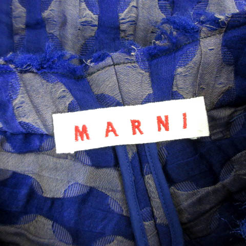 マルニ Marni ワンピース 総柄 ナイロン シルク混 リボン パープル ブラウン Ibs51 003 ベクトルパーク