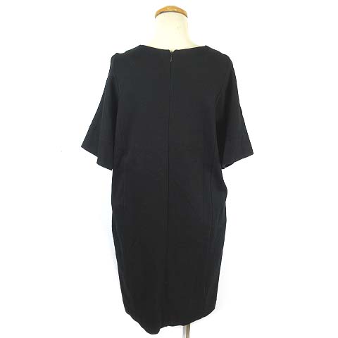 ダブルスタンダードクロージング ダブスタ Double Standard Clothing ワンピース 半袖 ひざ丈 コクーン ジャージー 黒 ブラック Ibs68 レディース 003 ベクトルパーク