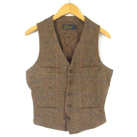 ラルフローレン ラグビー Ralph Lauren Rugby ベスト ジレ チェック アルパカ ウール ブラウン 2 Ibs68 メンズ 003 ベクトルパーク