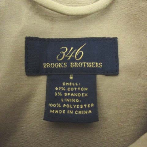 ブルックスブラザーズ Brooks Brothers 346 ステンカラー コート 比翼 ロング ベージュ 4 Vg メンズ 003 902009180020 ベクトルパーク