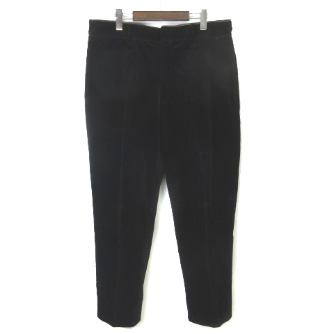 エルメス Hermes コーデュロイパンツ ストレート レザーハイピング 黒 ブラック 56 Ibs77 メンズ 003 ベクトルパーク