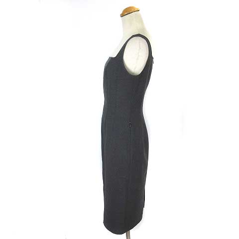 フォクシー Foxey ワンピース ひざ丈 ノースリーブ ウール グレー 38 Ibs レディース 003 ベクトルパーク