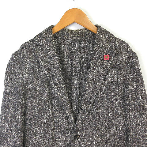 ラルディーニ Lardini Easy イージー コットンリネン サマーツイード 3bジャケット テーラード ジャケット ブラウン 46 Ibs メンズ 003 ベクトルパーク
