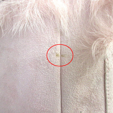 コーチ COACH ムートンコート ジャケット 羊革 フーデッド ピンク XL  