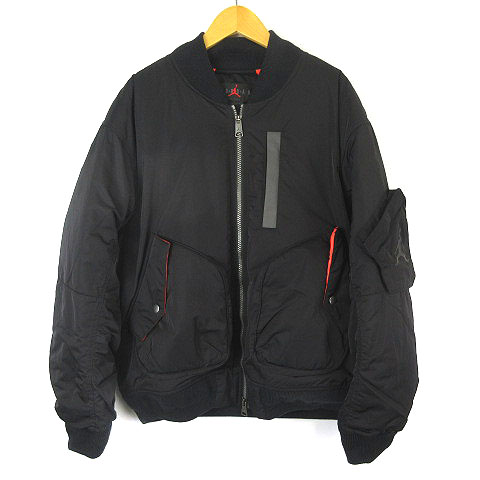 ナイキ Nike Air Jordan ジョーダン Ma 1 フライトジャケット ブルゾン Ck6669 010 ボンバージャケット 黒 ブラック L メンズ 003 ベクトルパーク