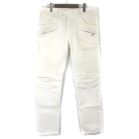 バルマン Balmain バイカーデニム ジーンズ ホワイトデニム Used加工 ダメージ クラッシュ S6ht500b526d 白 ホワイト 31 Ibs68 メンズ 003 ベクトルパーク バルマン Balmain バイカーデニム ジーンズ ホワイトデニム Used加工 ダメージ クラッシュ S6ht500b526d 白 ホワイト 31 Ibs68 メンズ 003 ベクトルパーク
