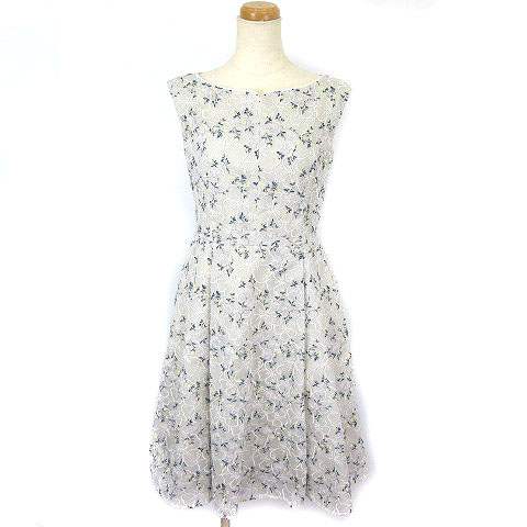 未使用品 トッカ Tocca ワンピース ひざ丈 オーガンジー フラワー ノースリーブ グレー 0 Ibs94 レディース 003 ベクトルパーク