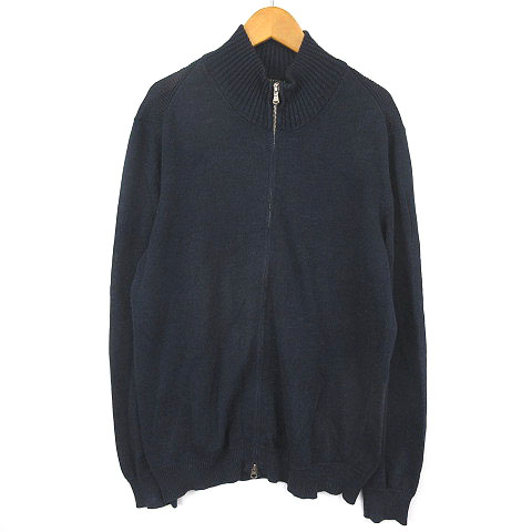 トゥモローランド トリコ Tomorrowland Tricot ジップニット カーディガン リネン ネイビー L Ibs94 メンズ 003 ベクトルパーク