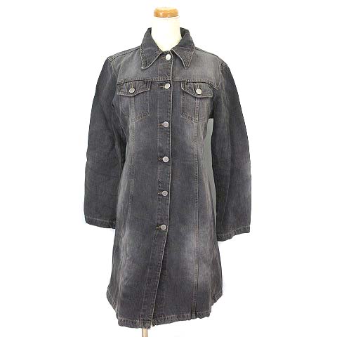 ユナイテッド カラーズ オブ ベネトン United Colors Of Benetton デニムコート ジャケット ワンピース ロング チャコールグレー S レディース 003 ベクトルパーク