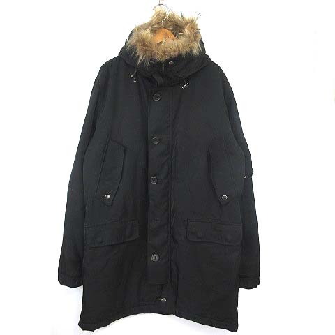モルガン Morgan Homme モッズコート 中綿 ファー付き Xl 黒 ブラック メンズ 003 ベクトルパーク