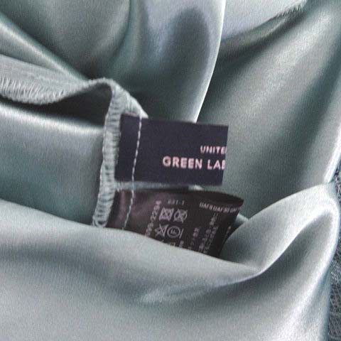 未使用品 グリーンレーベルリラクシング ユナイテッドアローズ Green Label Relaxing D Clan ティアード レース ワンピース フォーマル ロング 7分袖 Free グリーン 3526 699 2294 レディース 003 ベクトルパーク