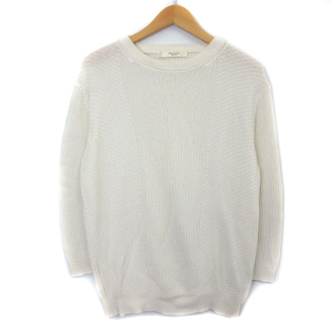 エディフィス Edifice サマーニット セーター プルオーバー 長袖 白 ホワイト M メンズ 003 ベクトルパーク