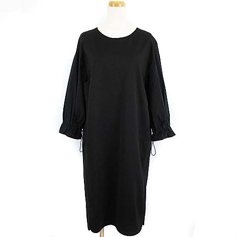 自由区 オンワード樫山 近年モデル ワンピース ロング 異素材 大きいサイズ 黒 ブラック 40 レディース 003 ベクトルパーク