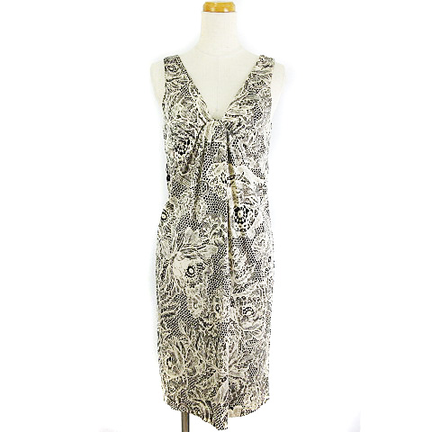 ダイアンフォンファステンバーグ Diane Von Furstenberg ワンピース ドレス ノースリーブ シルクジャージー 総柄 白 黒 2 Ibo15 レディース 003 ベクトルパーク ダイアンフォンファステンバーグ Diane Von Furstenberg ワンピース ドレス ノースリーブ シルクジャージー 総柄 白 黒 2 Ibo15 レディース 003 ベクトルパーク