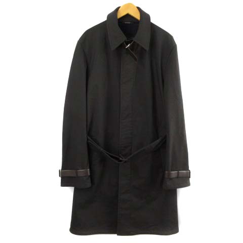エルメス Hermes ステンカラーコート ロングコート レザーベルト 46 ブラック 黒 Ecr10 メンズ 003 ベクトルパーク エルメス Hermes ステンカラーコート ロングコート レザーベルト 46 ブラック 黒 Ecr10 メンズ 003 ベクトルパーク