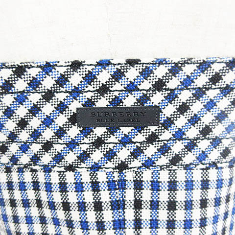 ご予約品 バーバリーブルーレーベル Burberry Blue Label ワンピース ノースリーブ コットンキャンバス チェック ブルー 36 レディース ワンピース Thegrindsession Com
