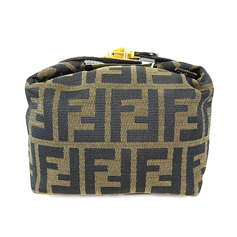 フェンディ FENDI ヴィンテージ ズッカ柄 バニティポーチ メイクポーチ 