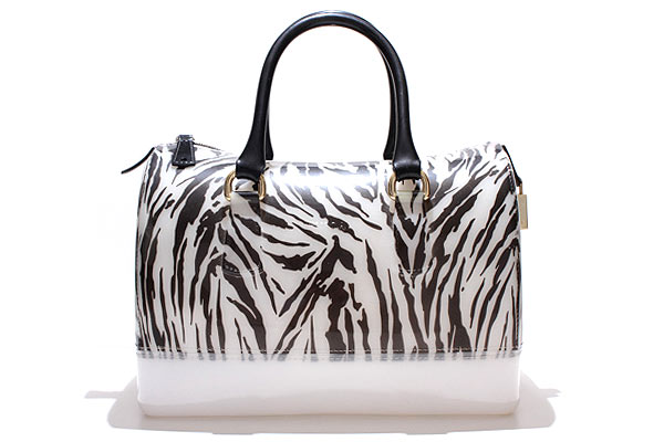 FURLA フルラ イタリア製 CANDY BAG ゼブラ柄 キャンディバッグ 