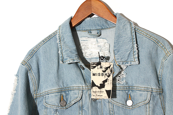 misbhv デニムジャケット （MISBHV(ミスビヘイブ)バックプリント  