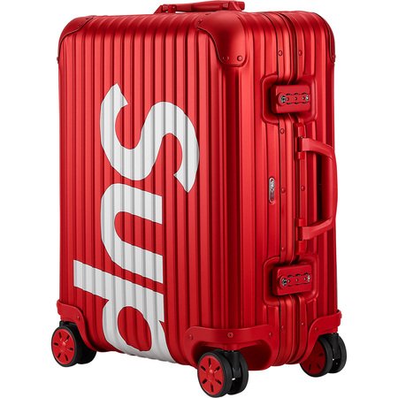 未使用品 2018SS SUPREME RIMOWA Topas Multiwheel 45L Red  