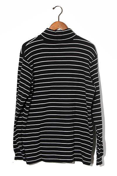 16ss Supreme シュプリーム Striped L S Turtleneck ボーダー タートルネック Tシャツ M Black カットソー メンズ 004 ベクトルパーク