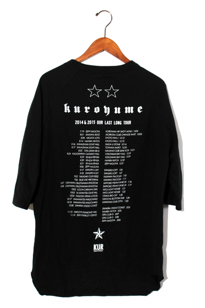 Kur 黒夢 14 15 Last Long Tour ツアーtシャツ サイズフリー 黒 メンズ 004 ベクトルパーク