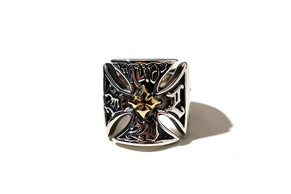 未使用品 Bwl Bill Wall Leather ビルウォールレザー R456 With 18k マリブ クロス リング 14号 004 ベクトルパーク