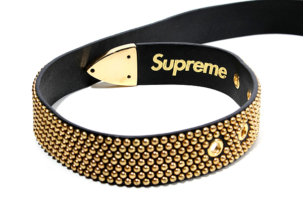 2017SS SUPREME シュプリーム Studded Belt スタッズ レザーベルト S/M  