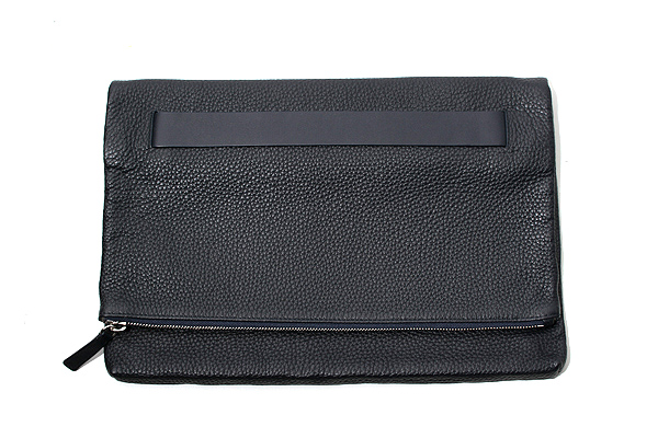 未使用品 阪急メンズ館購入 Tigamaro ティガマーロ シュリンクレザー 2way クラッチバッグ ネイビー 004 ベクトルパーク