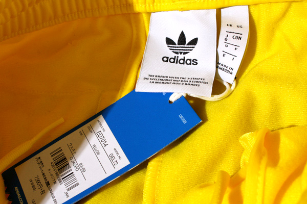 yellow track pants adidas