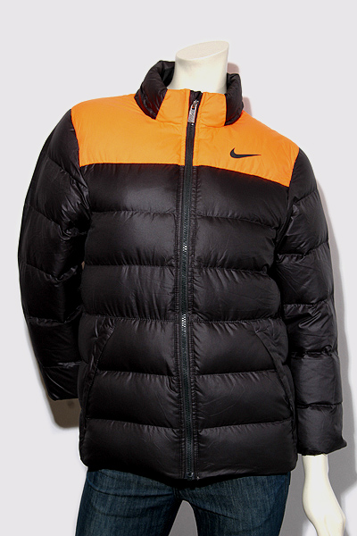 Nike ナイキ バイカラー ダウンジャケット M オレンジ ブラック 秋冬 レディース 004 ベクトルパーク