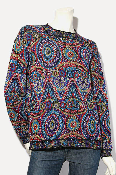 イタリア製 Missoni ミッソーニ ジオメトリック 総柄 プルオーバー ニット セーター トップス F マルチカラー レディース 004 ベクトルパーク