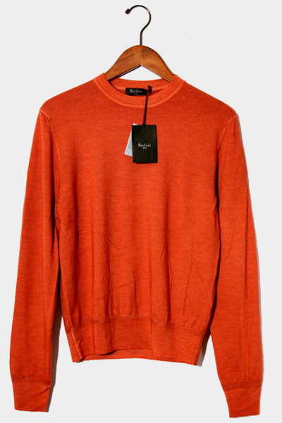 未使用品 Berluti ベルルッティ ウール 長袖 クルーネックニット セーター 44 Orange オレンジ メンズ 004 ベクトルパーク