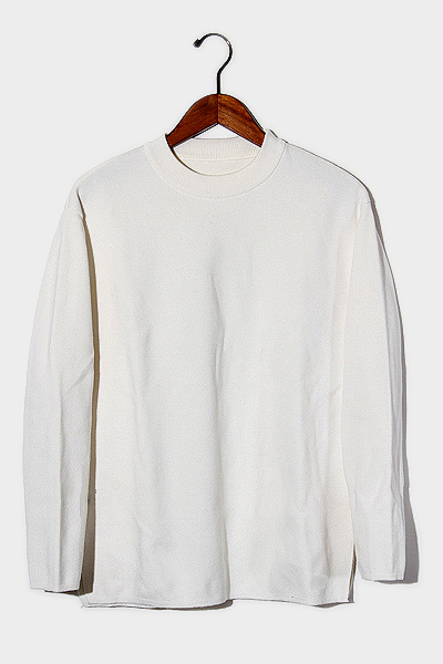 Lidnm リドム 長袖 サイドスリット ミラノリブオフショルダーニット 薄手セーター M White 白色 L17aw 49 メンズ 004 ベクトルパーク