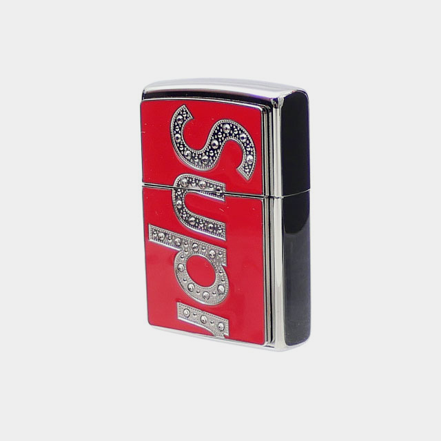 未使用品 aw Supreme シュプリーム Swarovski Zippo スワロフスキー ジッポライター Red レッド 赤 メンズ 004 ベクトルパーク