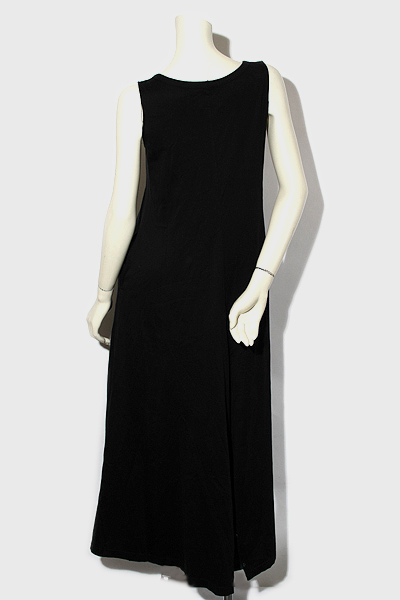 Ensorcivet アンソール ノースリーブ ロング丈 センタースリット ワンピース 38 M Black 黒色 レディース 004 ベクトルパーク