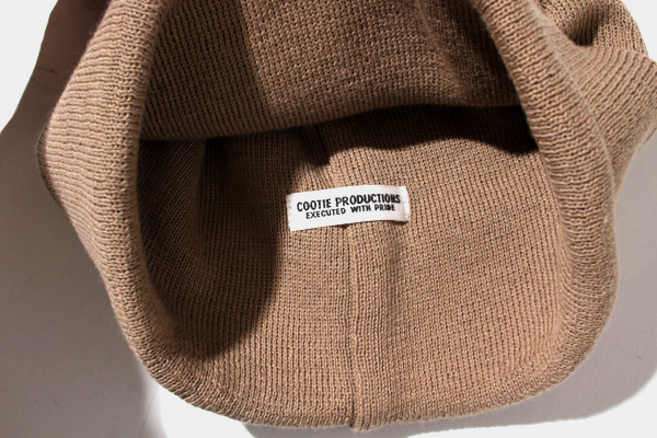 新品 COOTIE Cuffed Beanie ベージュ ビーニー ニット帽 2020SS COOTIE クーティ― Cuffed Logo Beanie ロゴビーニー