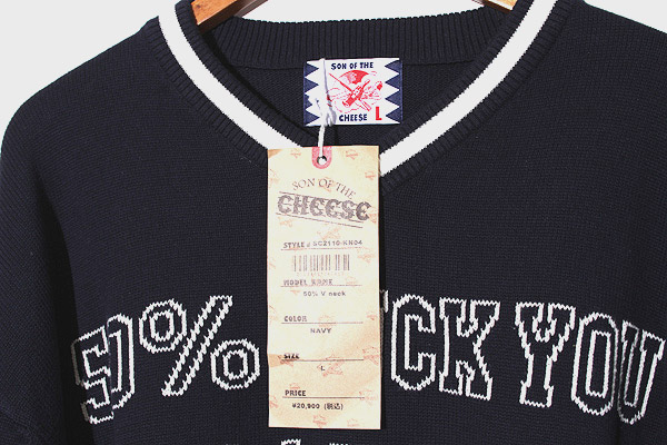 未使用品 2021SS SON OF THE CHEESE サノバチーズ 50% V neck Vネック 