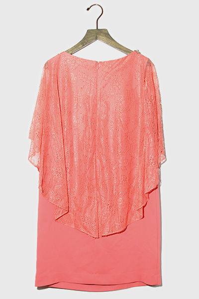 未使用品 Grace Continental グレースコンチネンタル ビジュー レースフレアショルダー ワンピース ドレス 34 Pink ピンク 0 レディース 004 ベクトルパーク