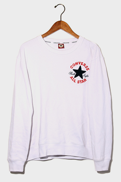 Converse コンバース サガラ刺繍プルオーバー スウェット トレーナー Ll White ホワイト 9473 1501 メンズ レディース