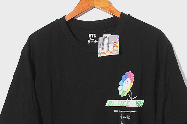 未使用品 Uniqlo ユニクロ ビリー アイリッシュ 村上隆 Ut グラフィックtシャツ 半袖 オーバーサイズフィット L Black 黒 レディース 004 ベクトルパーク