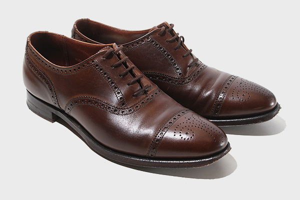CROCKETT&JONES クロケット&ジョーンズ メインライン 6034 OXFORD COVENTRY コベントリー セミブローグ シューズ 7E D.BROWN/● メンズ