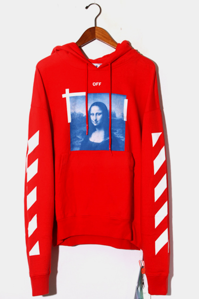 未使用品 21ss Off White オフホワイト Blue Monalisa Over Hoodie モナリザ オーバーフーディ プルオーバー パーカー L Fiery Red White 赤 国内正規品 メンズ 004 ベクトルパーク