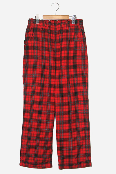 Voo ヴォー Wise Ez Tartan Check Pants タータン チェック パンツ 3 Red レッド Voo 873 メンズ 004 ベクトルパーク