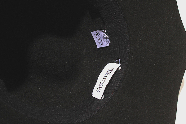 MAISON MICHEL メゾンミッシェル ロゴ ウール フェルト 中折れ ハット M BLACK ブラック 6538-343-0110 /◆☆ レディース