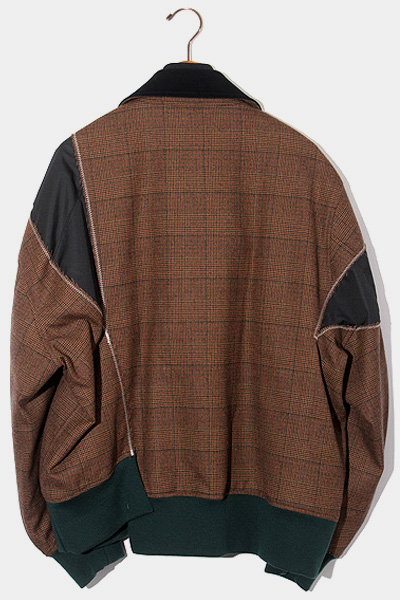 未使用品 2022AW kolor カラー BLOUSON 切替 グレンチェック ブルゾン ジャケット 1 Brown ブラウン 22WCM-G03104 /● メンズ