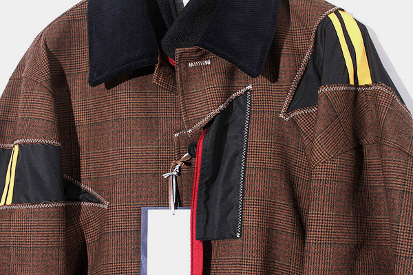 未使用品 2022AW kolor カラー BLOUSON 切替 グレンチェック ブルゾン ジャケット 1 Brown ブラウン 22WCM-G03104 /● メンズ