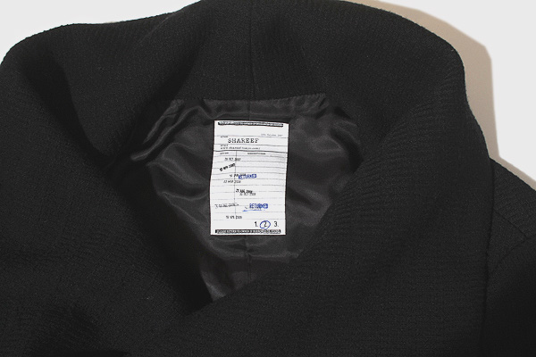 SHAREEF シャリーフ WOOL JQ WRAP COAT ウール ジャガード ラップ 