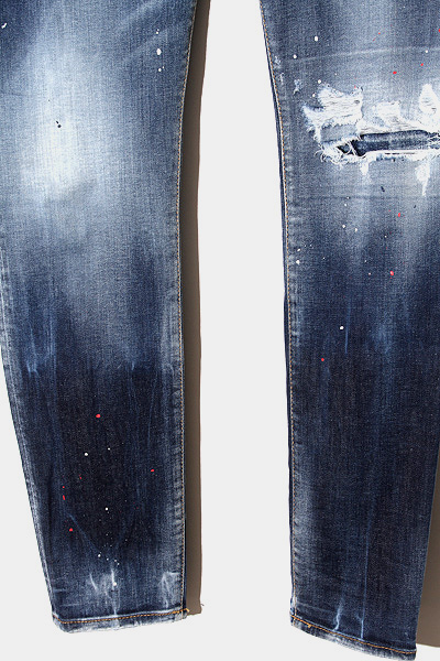 生産完了商品 DSQUARED2 未使用品 23SS DSQUARED2 MEDIUM POWDER SPOTS WASH SUPER TWINKY  JEANS ジーンズ デニムパンツ 48 INDIGO インディゴ S74LB1254 国内正規 通販