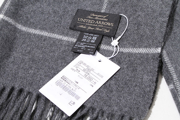 未使用品 UNITED ARROWS ユナイテッドアローズ チェック カシミヤ  